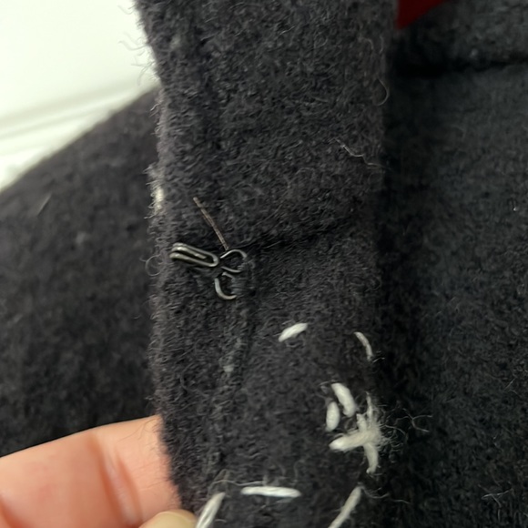 Vintage knee length sweater with hand sewn flowers late 80s early 90s Silk Club - Picture 3 of 3